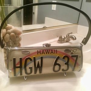 Hawaii License Plates purse w/ Swarovski Crystal